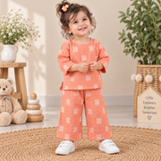 Orange Ikat Toddler Lounge Set – 2-Piece Relaxed Co-ord