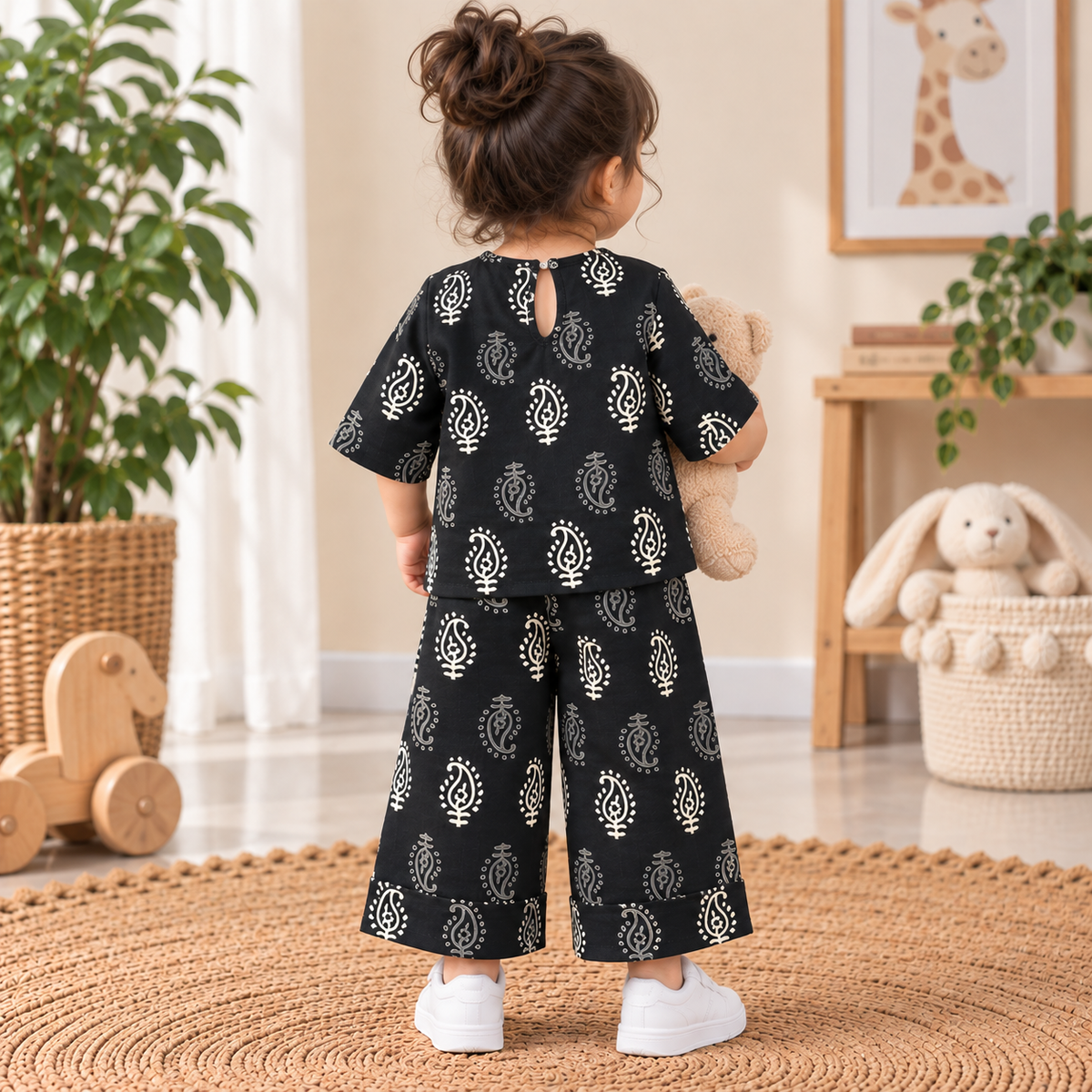 Black Toddler Lounge Set – 2-Piece Relaxed Co-ord
