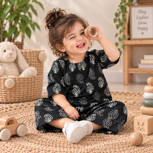 Black Toddler Lounge Set – 2-Piece Relaxed Co-ord