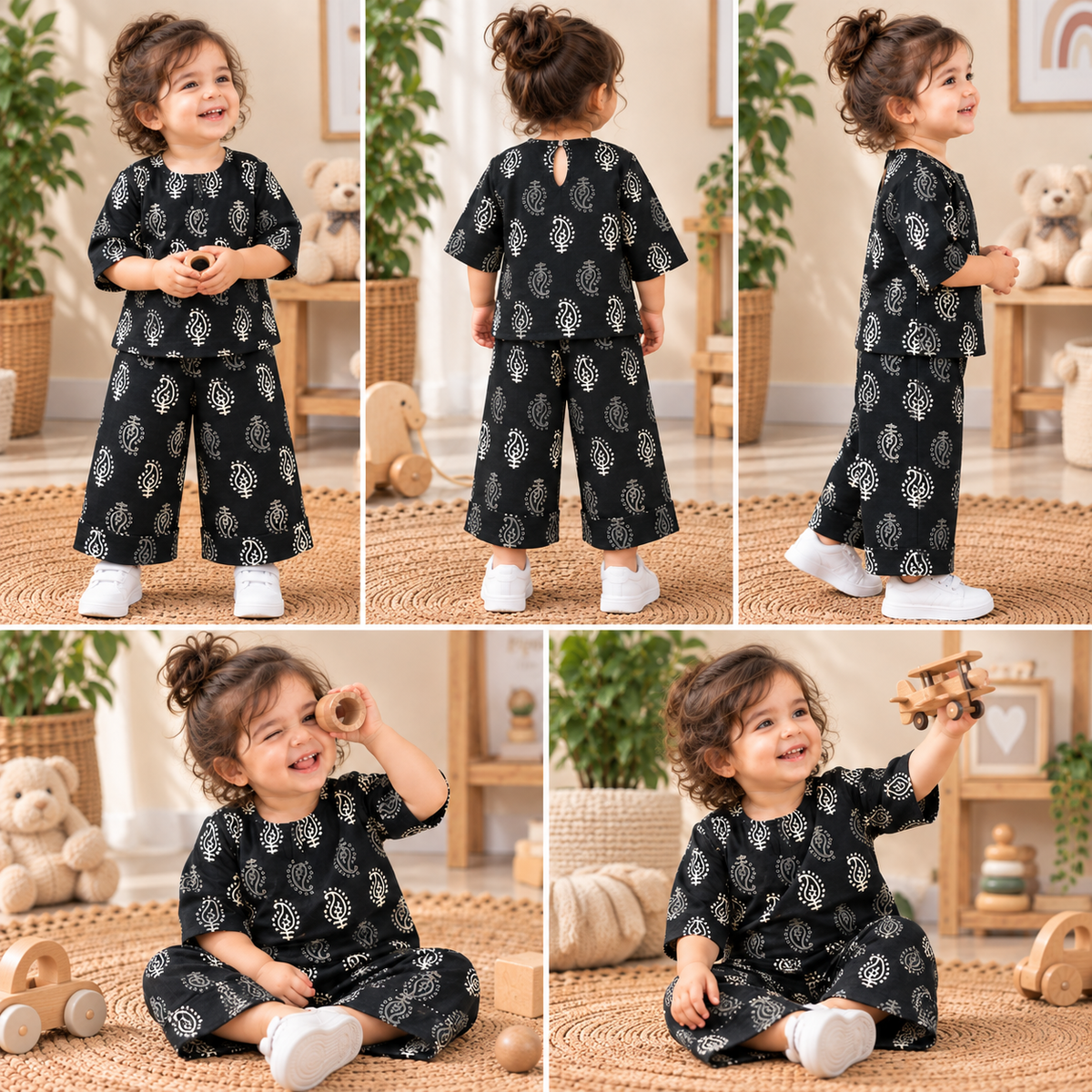 Black Toddler Lounge Set – 2-Piece Relaxed Co-ord