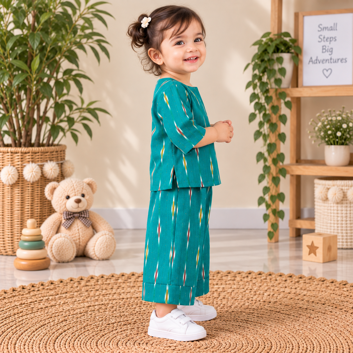 Emerald Ikat Toddler Lounge Set