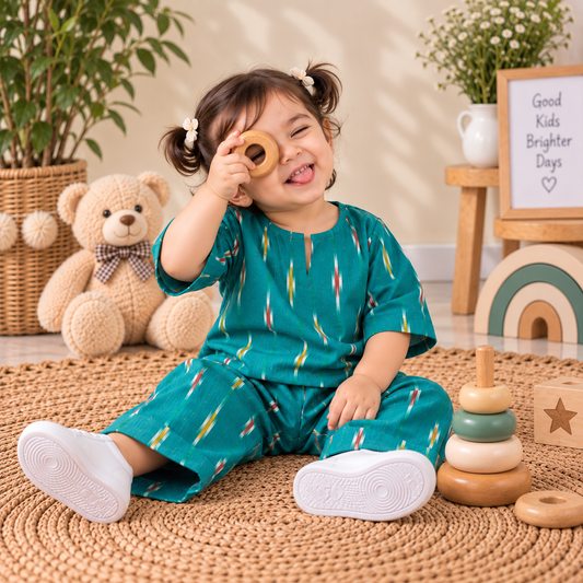 Emerald Ikat Toddler Lounge Set
