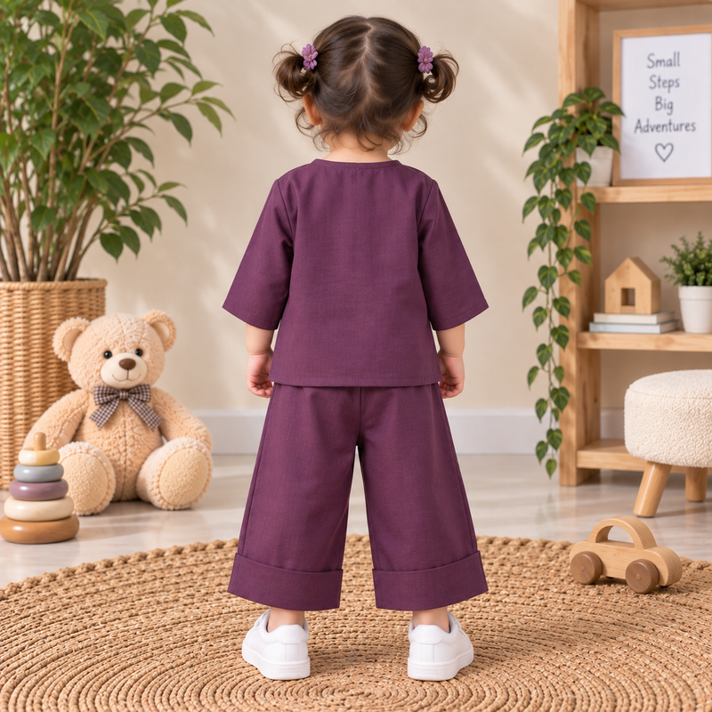 Deep Plum Cotton Co-Ord Set