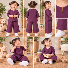 Deep Plum Cotton Co-Ord Set