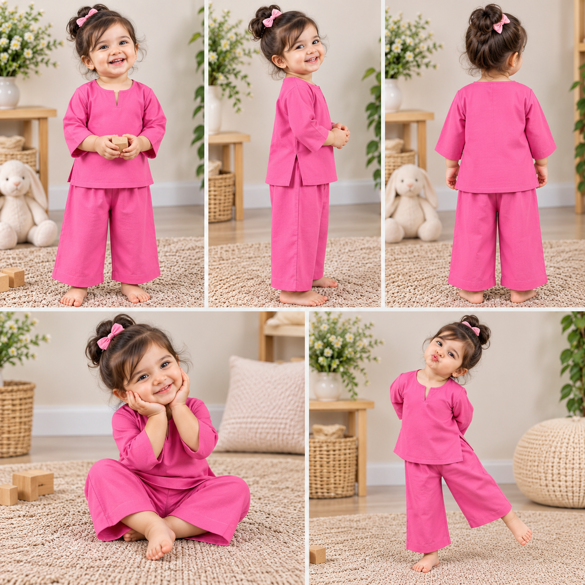 Pink Cotton Lounge Set