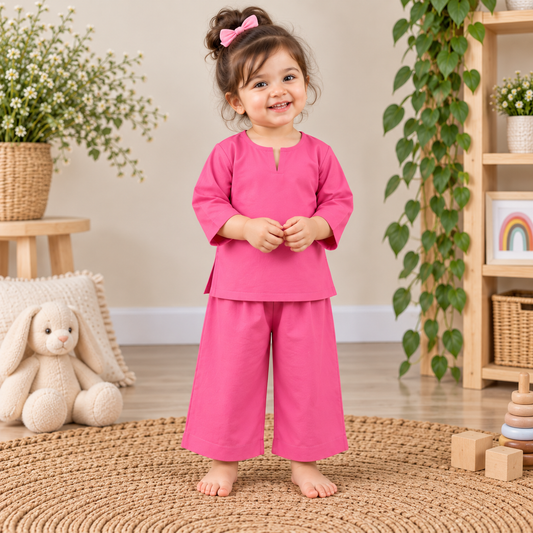 Pink Cotton Lounge Set