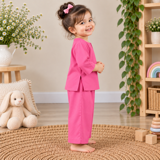 Pink Cotton Lounge Set